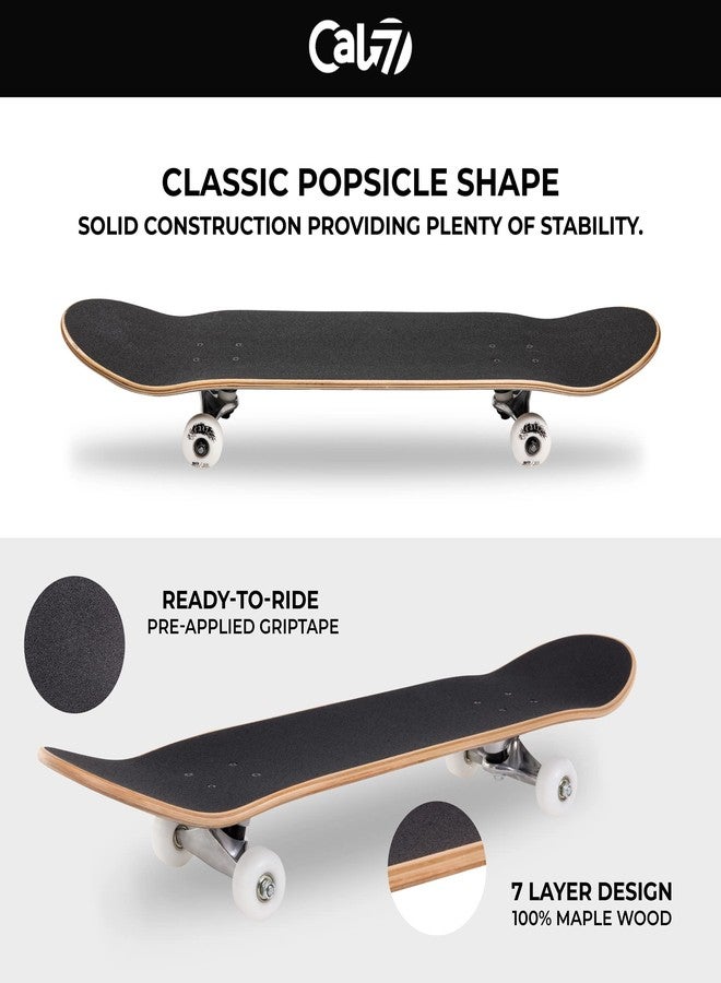 Cal 7 Complete Standard Skateboard 7.5-8-Inch Deck (8" Cabana) - Image 3